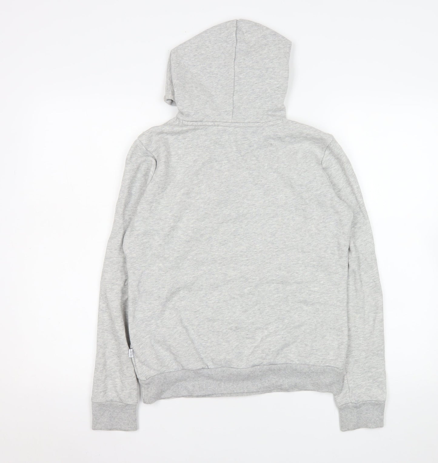 Puma Women's Grey Logo Pullover Hoodie Size 10 UK Cotton Blend