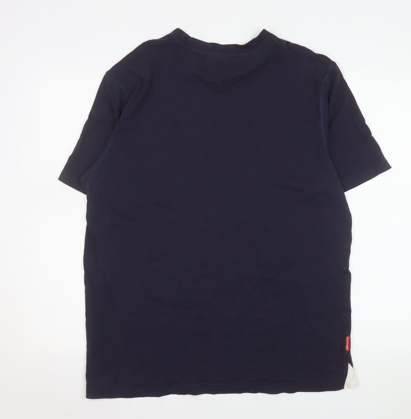 Slazenger Men's Blue Regular Fit Cotton Crew Neck T-Shirt Size L