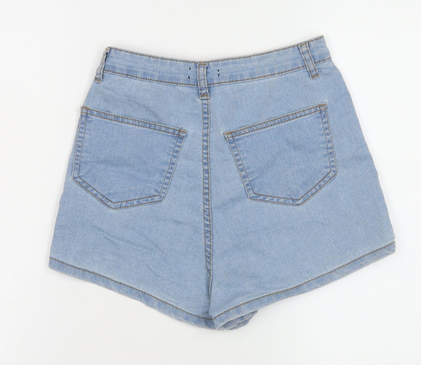 PrettyLittleThing Women’s Blue Denim High Rise Hot Pants Shorts Size 6