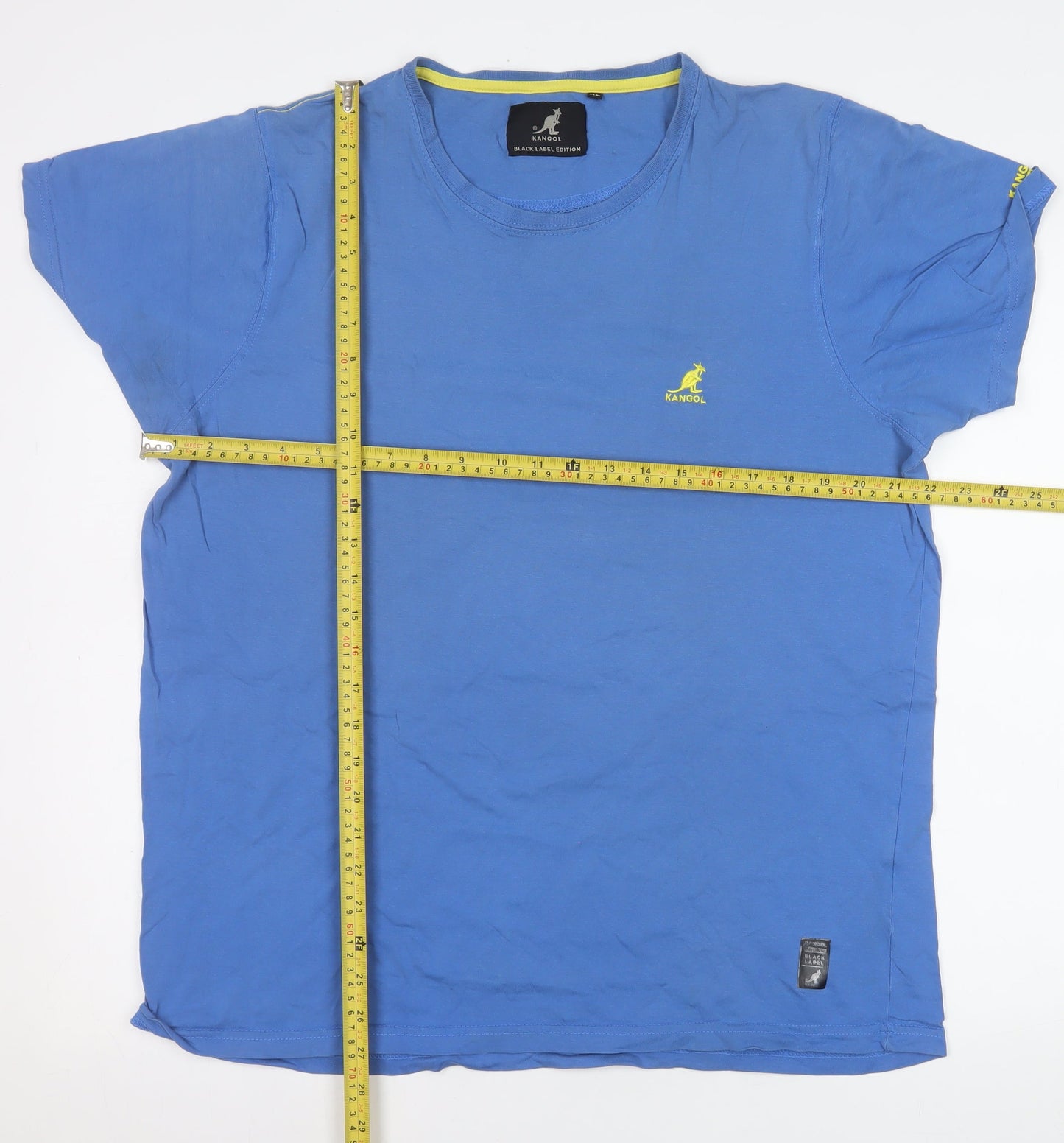 Kangol Men's Blue XL Cotton Crew Neck Black Label T-Shirt