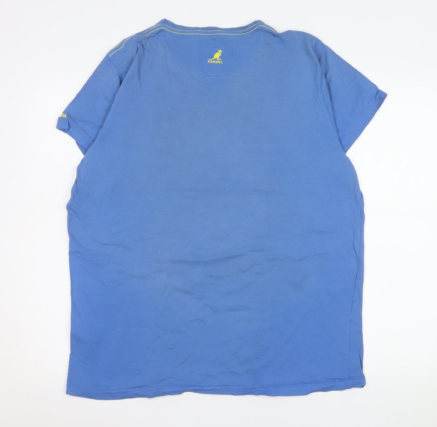 Kangol Men's Blue XL Cotton Crew Neck Black Label T-Shirt