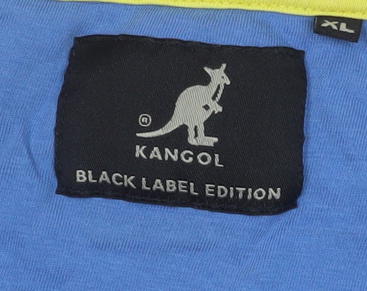 Kangol Men's Blue XL Cotton Crew Neck Black Label T-Shirt