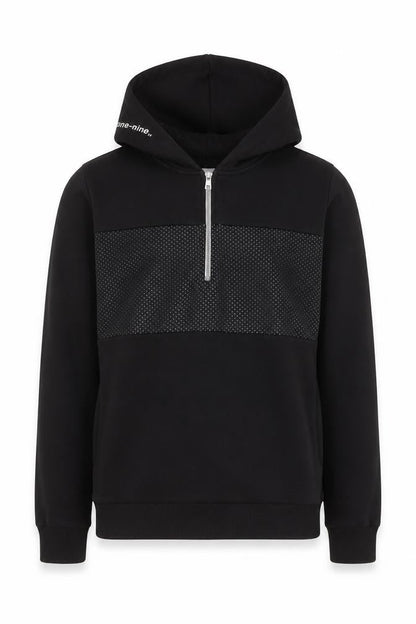 Jack & Jones Men's Black L Hooded 1/4 Zip Basic Jacket