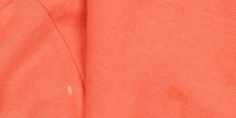 Under Armour Womens Orange Pullover Hoodie Size L Cotton Blend