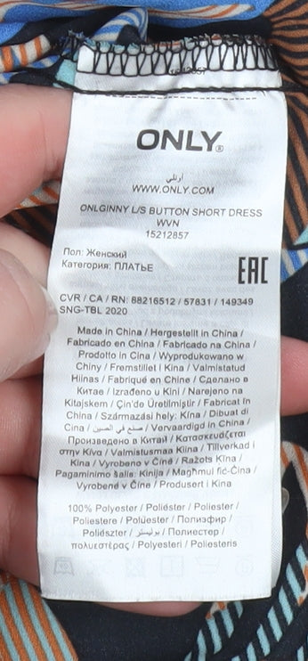 ONLY Women’s Multicoloured S A-Line Long Sleeve Short Dress