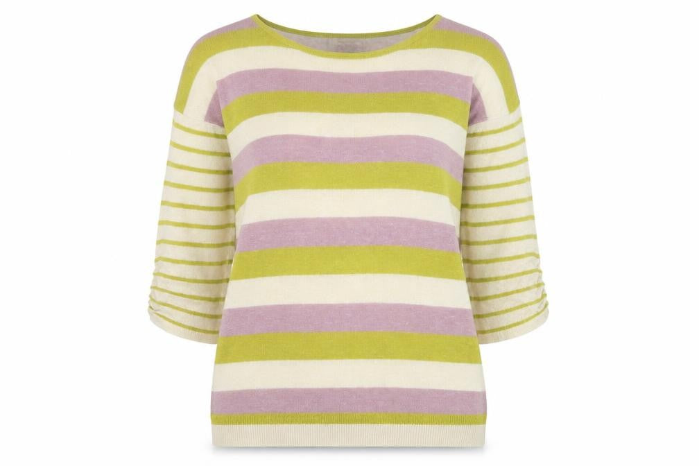 Arabella & Addison Women's Multicoloured Stripe Cotton Jumper M