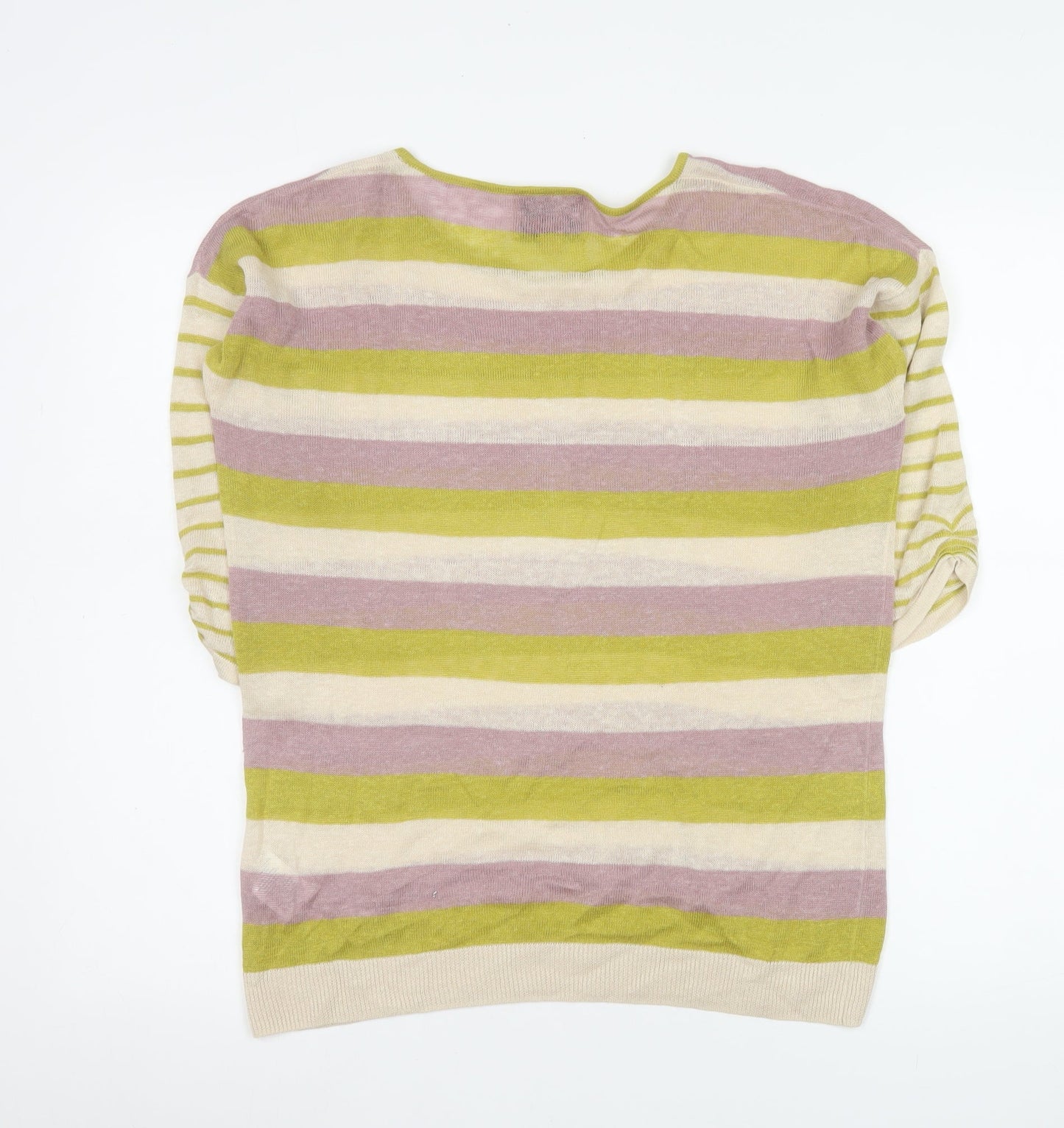 Arabella & Addison Women's Multicoloured Stripe Cotton Jumper M