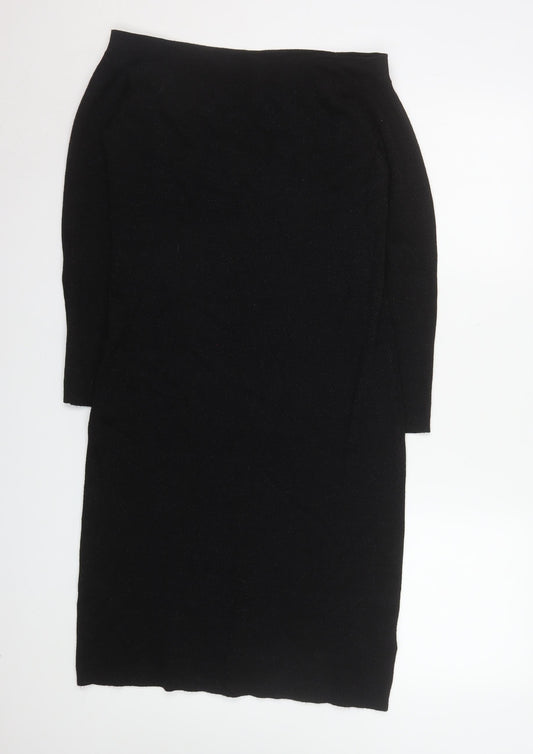 Next Women’s Black Bodycon Knit Midi Dress Size 18