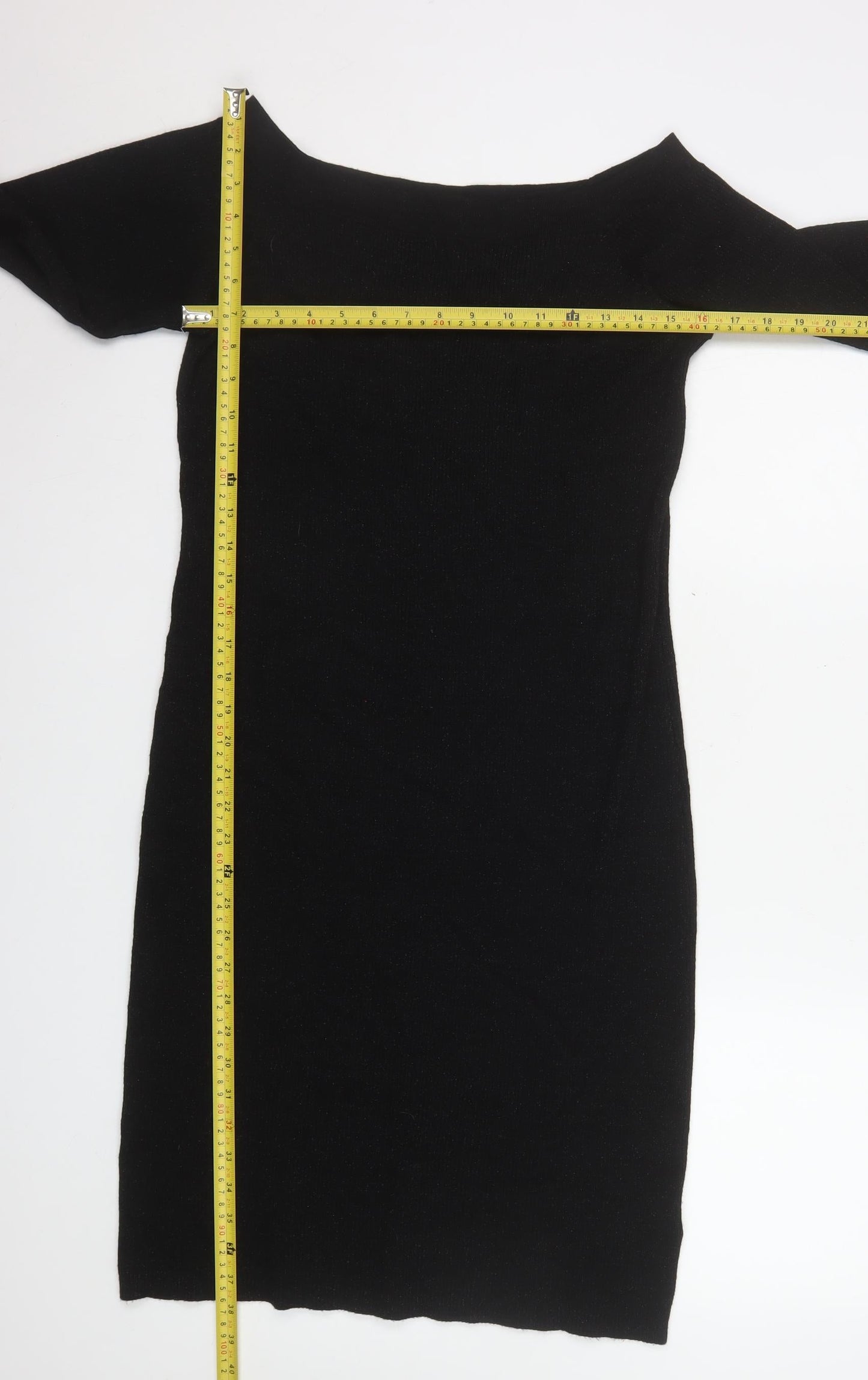 Next Women’s Black Bodycon Knit Midi Dress Size 18