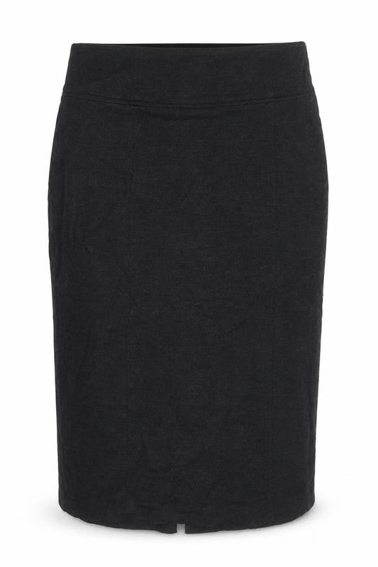 L.K. Bennett Women Black Wool Pencil Skirt Size 14 Knee Length
