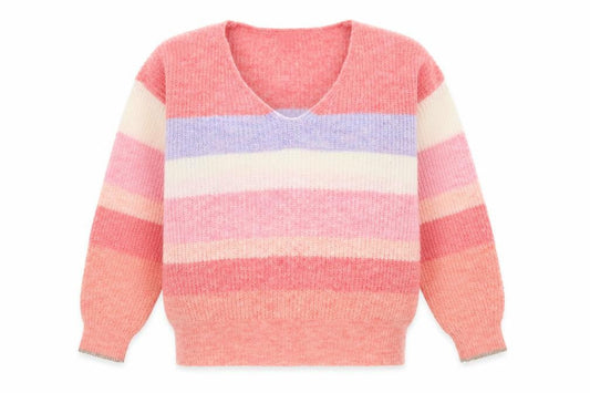 Monsoon Women’s Multicoloured L V-Neck Chunky Knit Jumper