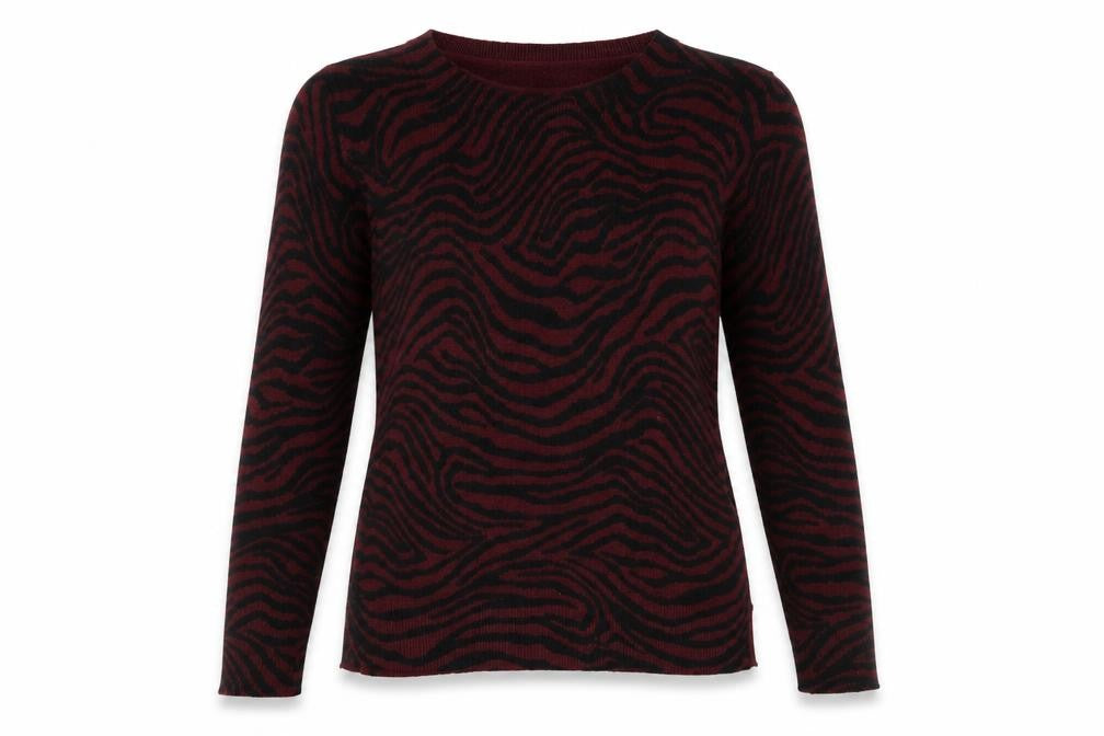 Marks & Spencer Women Red Animal Print Knit Jumper Size 6