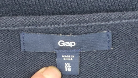 Gap Women’s Blue Cotton Pullover Jumper XL Long Sleeve Knit