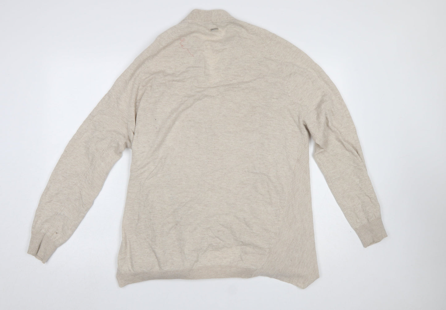 Joules Womens Beige Wrap Knit Cardigan UK 18 Long Sleeve Wool Blend