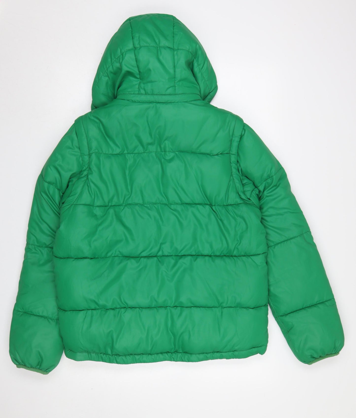 Mini Boden Boys Green Hooded Puffer Jacket 13-14 Years Winter Coat