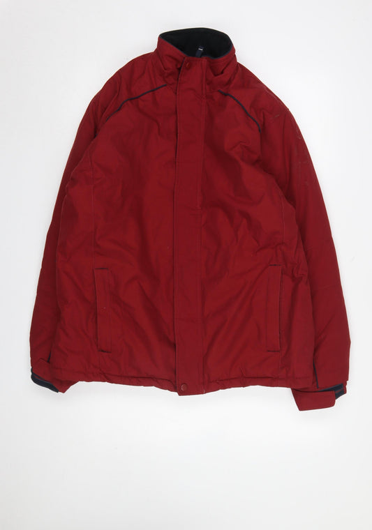 Cedarwood State Men's Red Puffer Jacket S Polyester Winter Coat