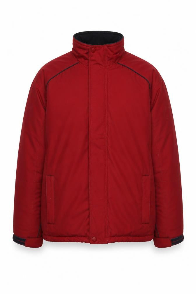 Cedarwood State Men's Red Puffer Jacket S Polyester Winter Coat