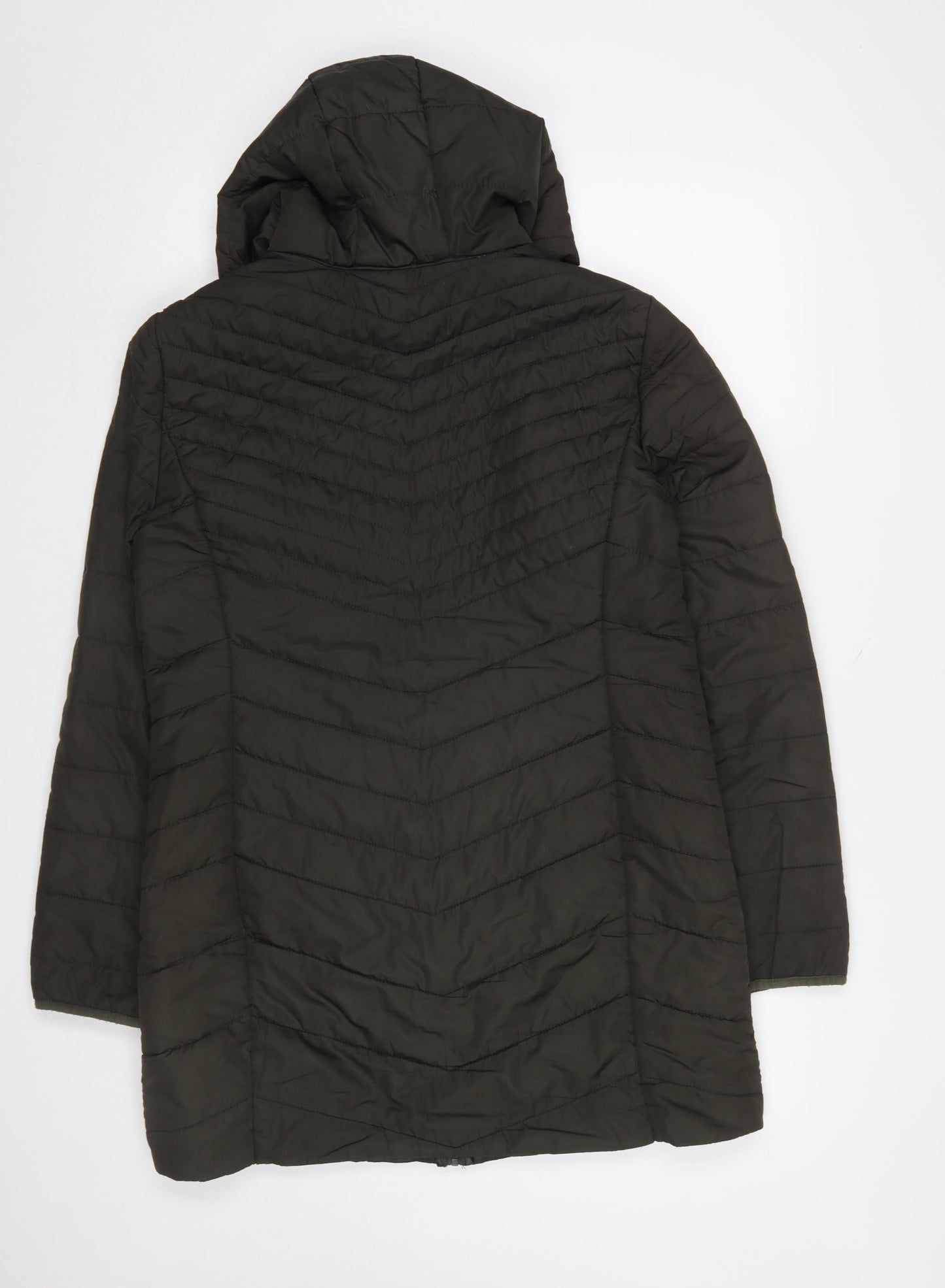 ONLY Women’s Black Hooded Long Puffer Coat Size L