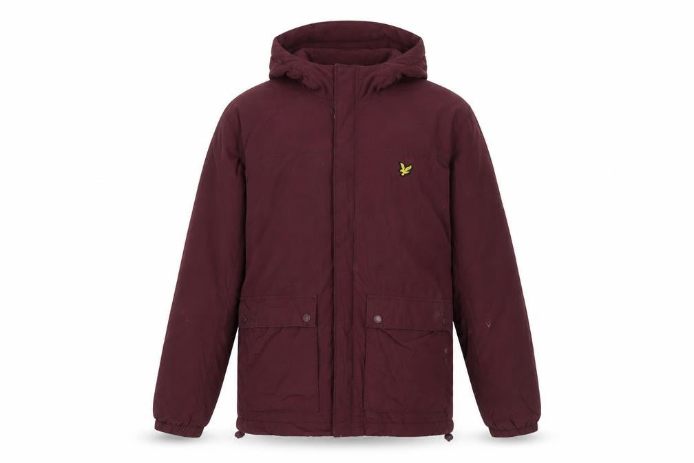 Lyle & Scott Men's Red Hooded Parka Jacket Size S