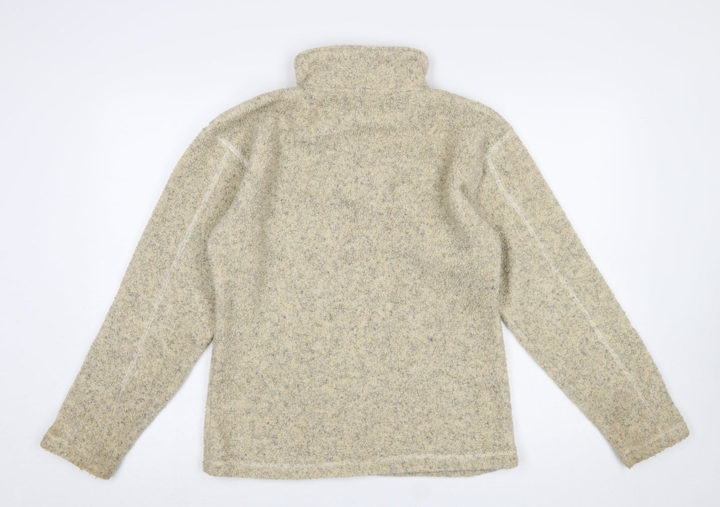 Interval Sports Women Beige 1/2 Zip Wool Blend Pullover Sweatshirt M/L
