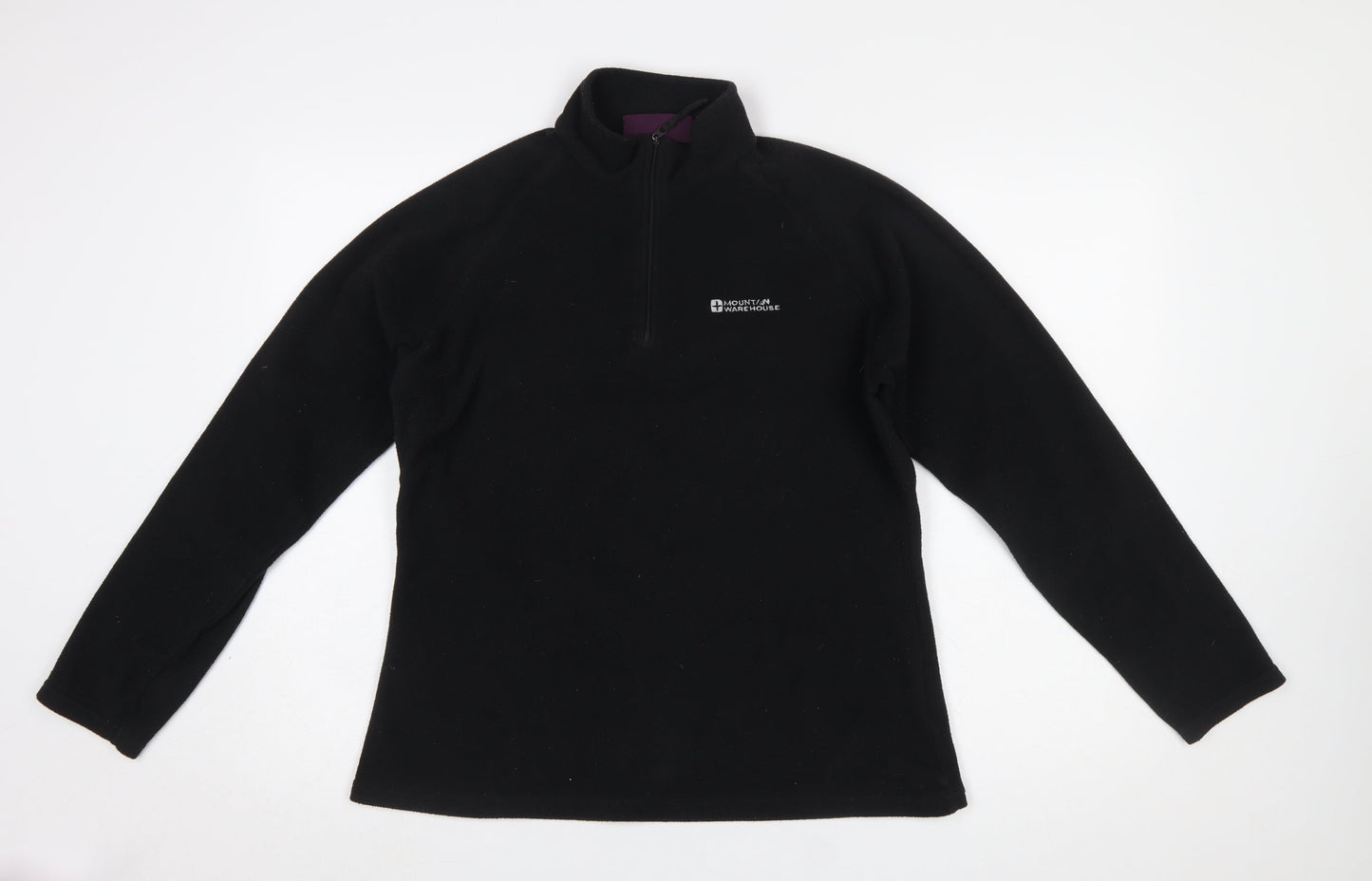 Mountain Warehouse Women Black Fleece 1/2 Zip Pullover UK14