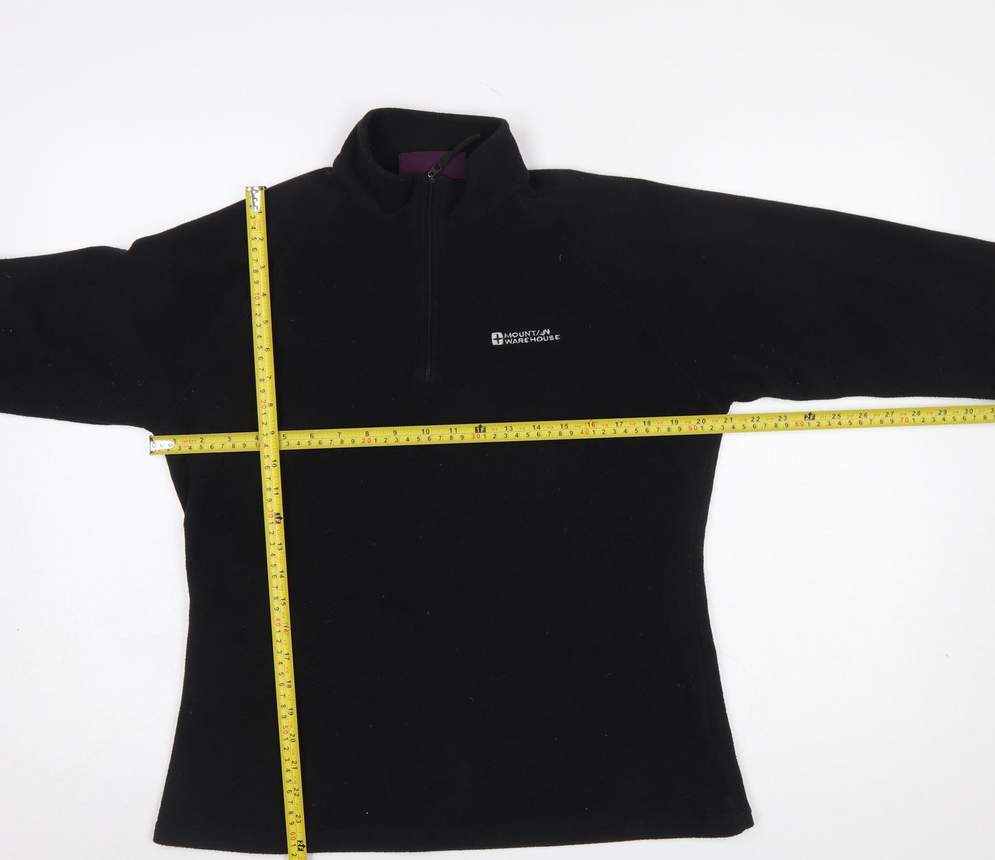 Mountain Warehouse Women Black Fleece 1/2 Zip Pullover UK14
