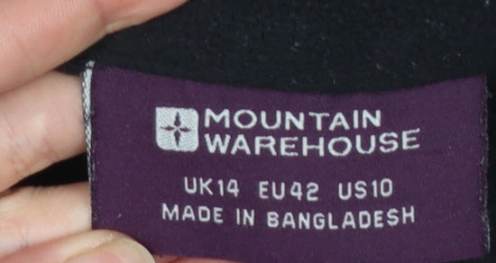 Mountain Warehouse Women Black Fleece 1/2 Zip Pullover UK14