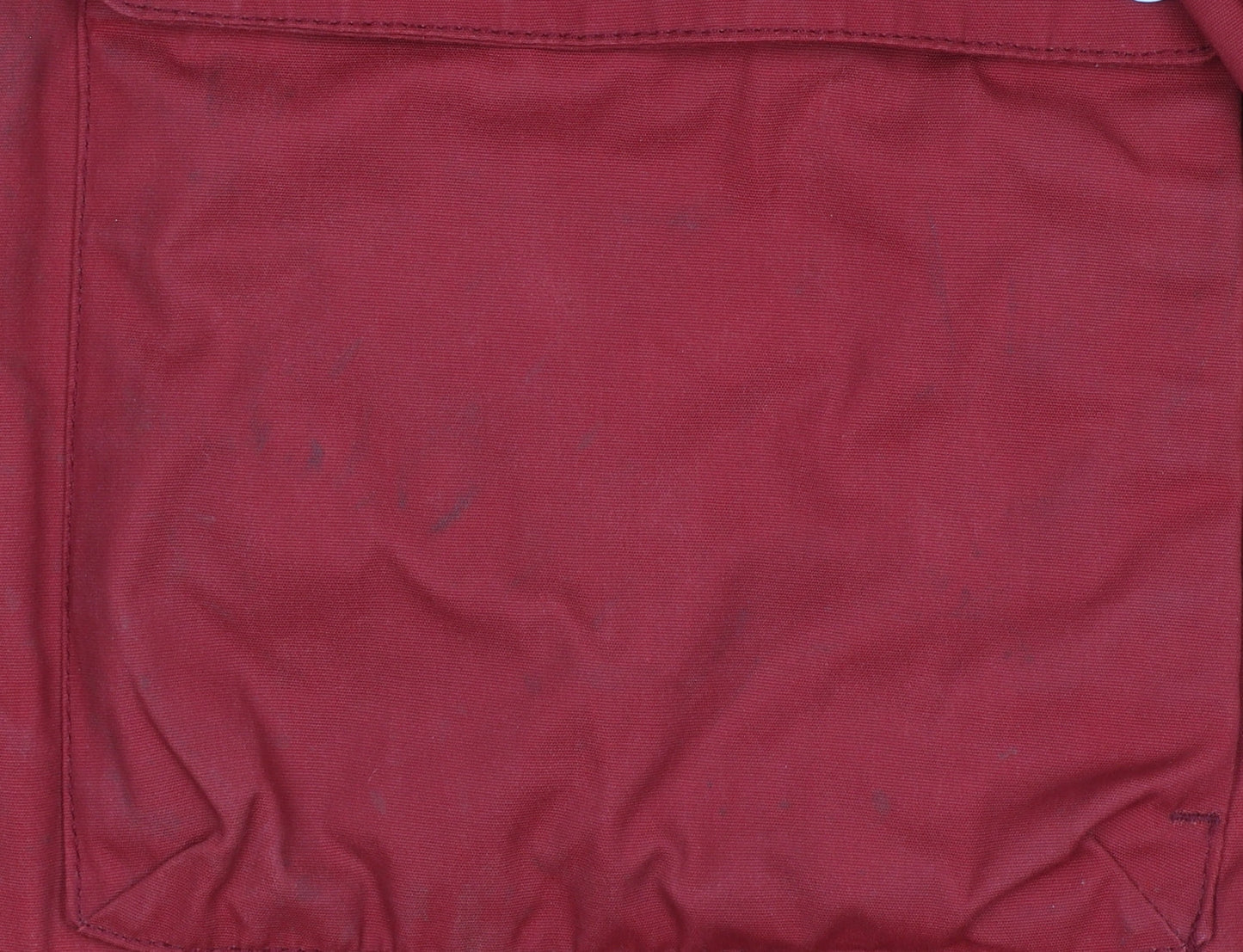 H&M L.O.G.G. Mens Red Hooded Parka Jacket Size M Regular Fit