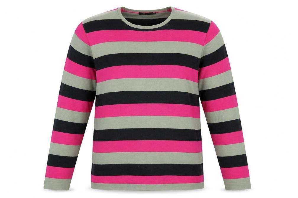Monsoon Women Multicoloured Stripe Cotton Crew Neck Jumper M