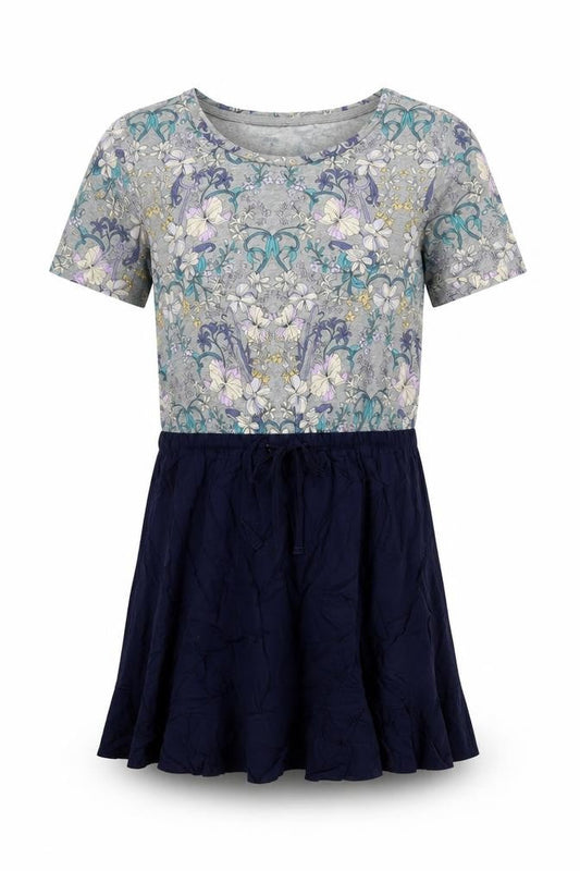 GAP Kids Girls Multicoloured Floral Skater Dress Size 12-13 Years