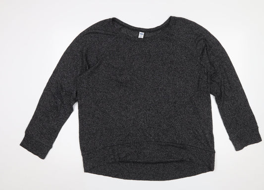 Old Navy Women's Grey XL Crew Neck Knit Pullover Jumper