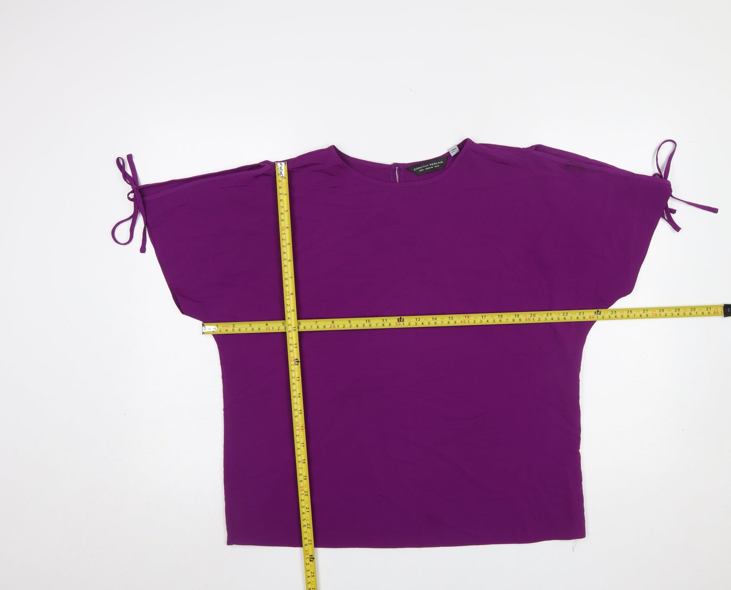 Dorothy Perkins Women's Purple Short Sleeve Blouse UK 12