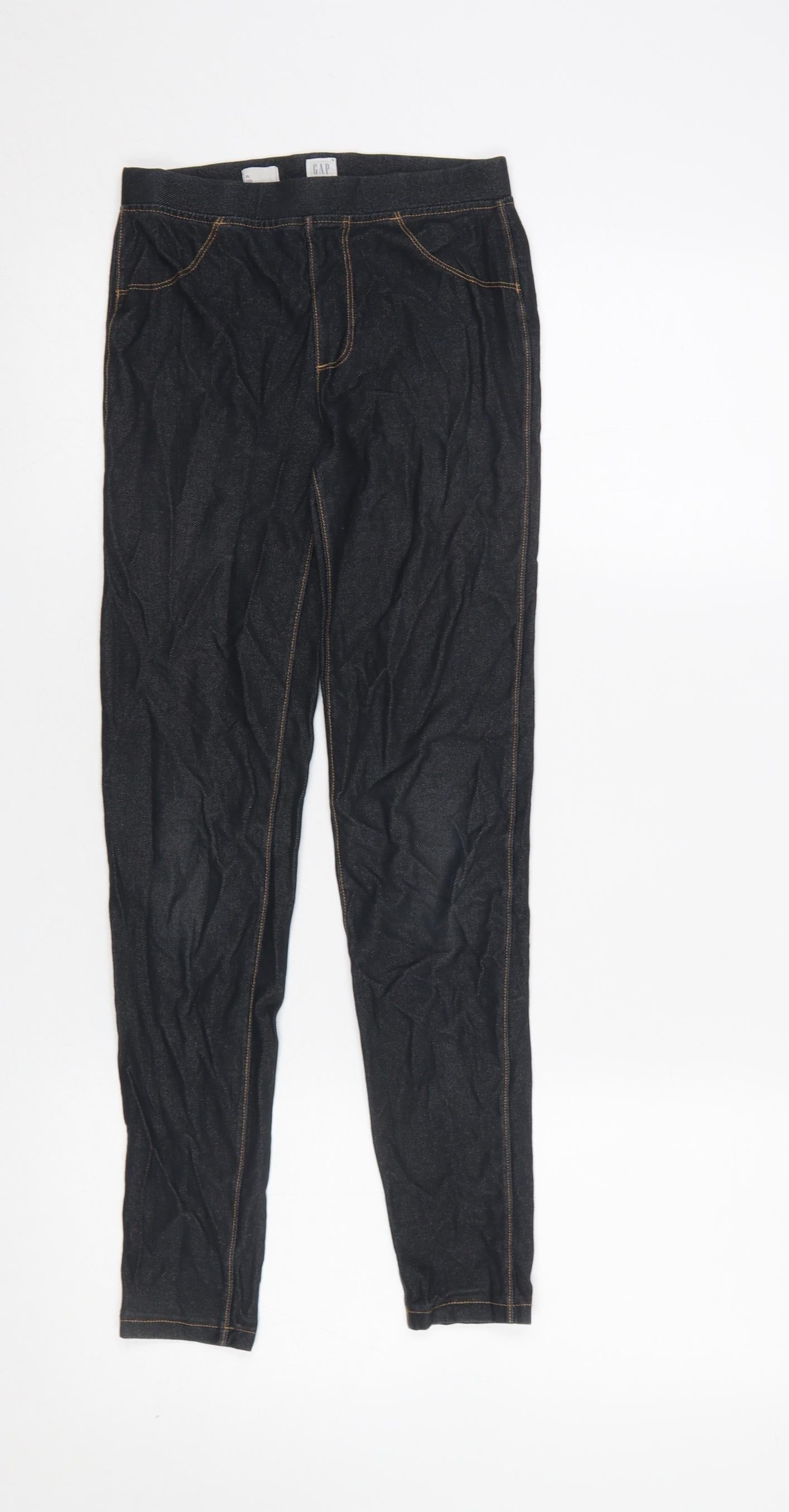 GAP Kids Girls Black Jegging Leggings XL 12-13 Years Stretch Denim