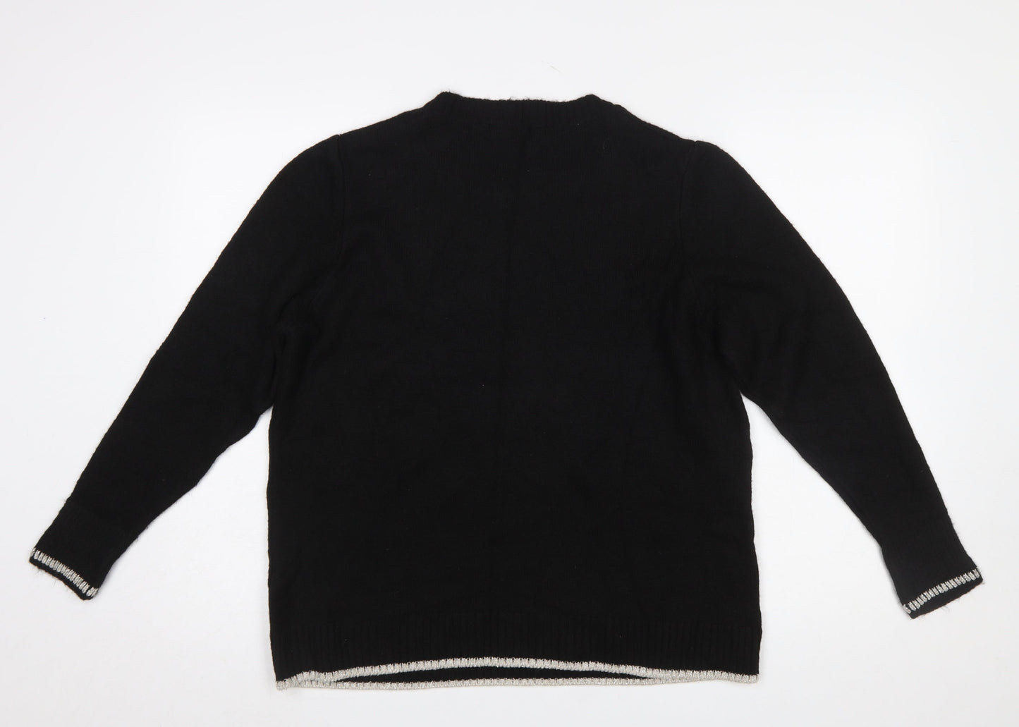 Next Women’s Black Funny Slogan Pullover Jumper Size 18
