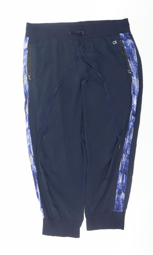 GapFit Women's Blue Medium Jogger Trousers with Zip Pockets