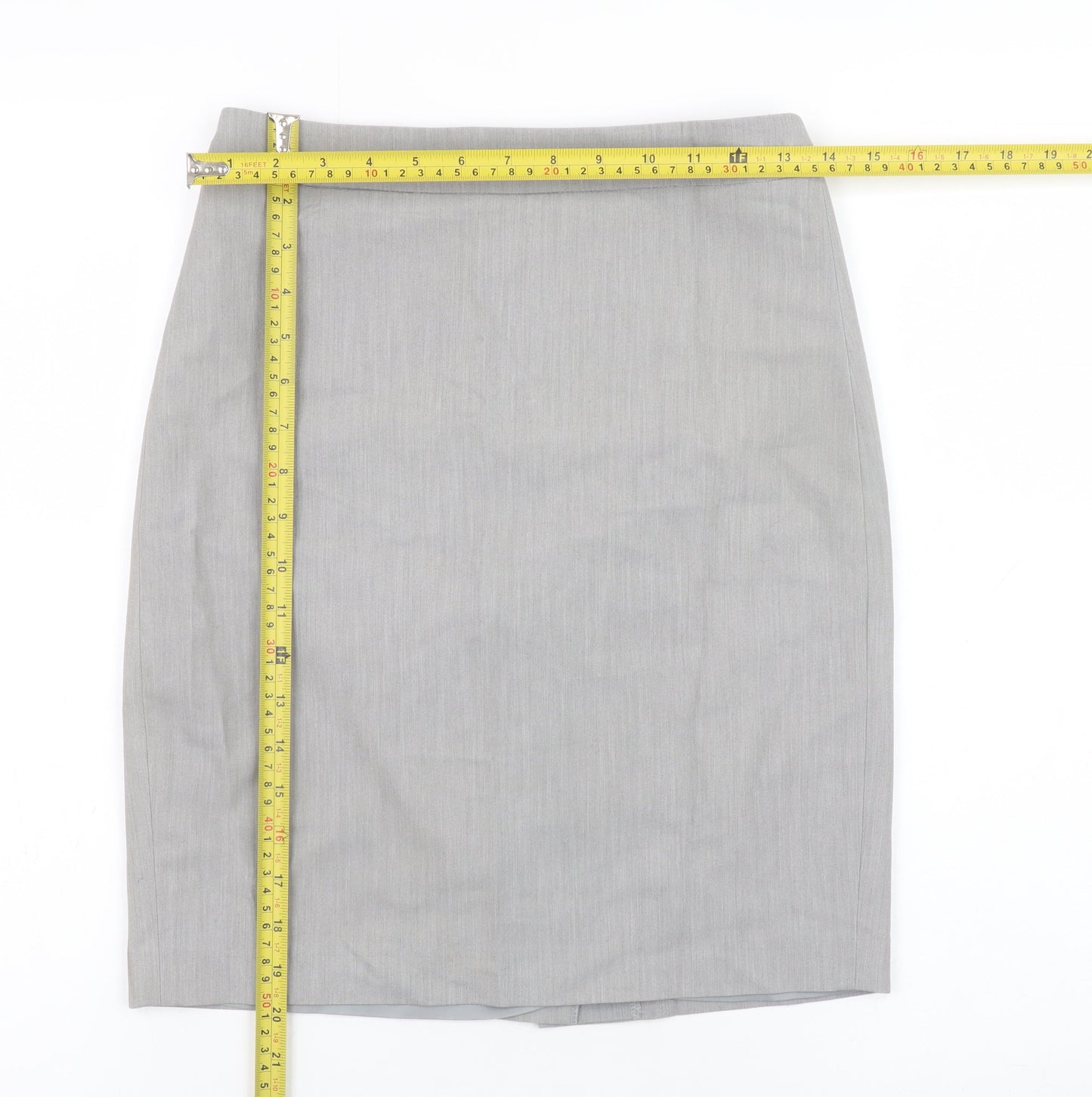 French Connection Women’s Grey Pencil Skirt Size 6 Lined Workwear