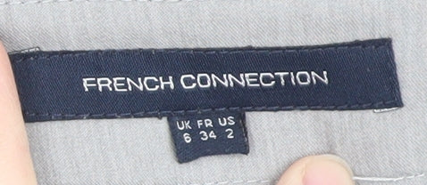 French Connection Women’s Grey Pencil Skirt Size 6 Lined Workwear