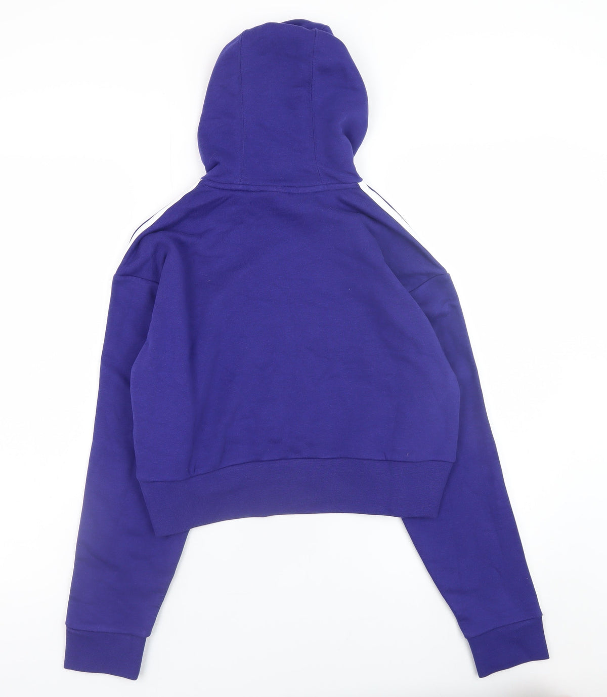 Adidas Girls Purple Hooded Pullover Hoodie 12-13 Years Floral Logo Jumper