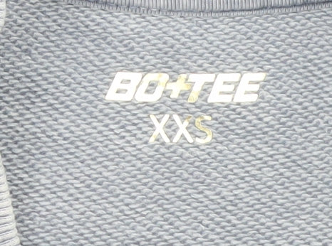 BO+TEE Women Blue XS Sweatshirt Dress Long Sleeve Casual Jersey