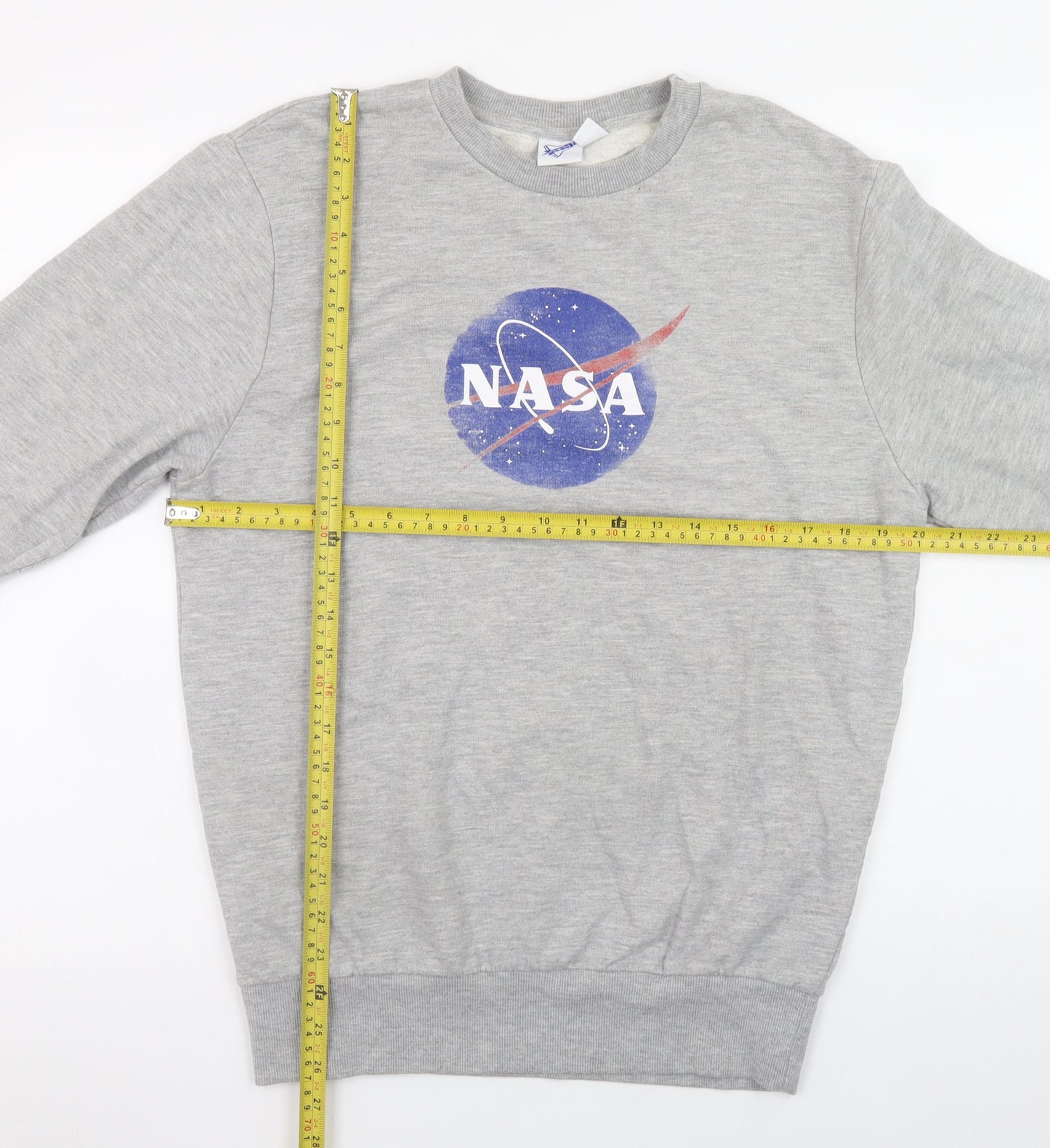 Primark Men's Grey NASA Logo Crew Neck Sweatshirt Size S