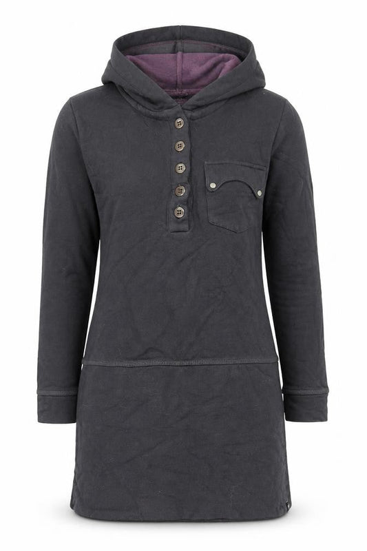 BAM Women’s Black Bamboo Long Sleeve Hooded Jumper Dress Size 8