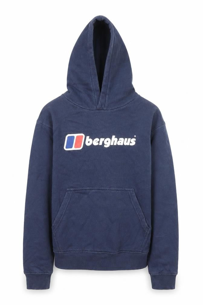Berghaus Boys Blue Pullover Hoodie 9-10 Years Fleece Logo Sweatshirt
