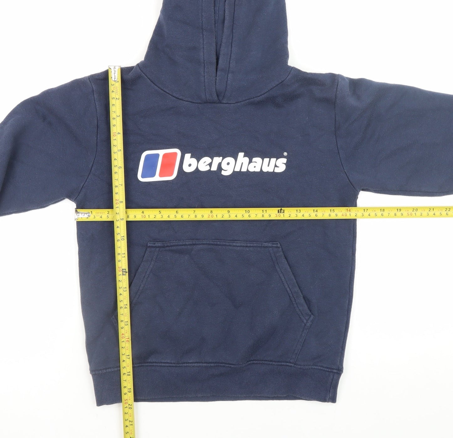 Berghaus Boys Blue Pullover Hoodie 9-10 Years Fleece Logo Sweatshirt