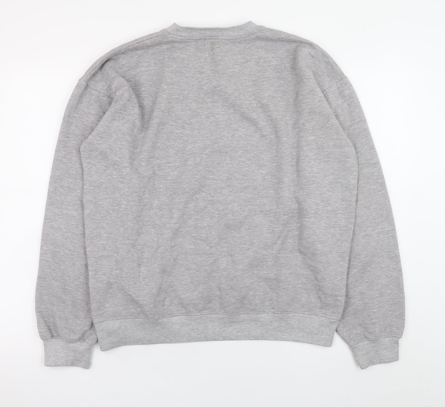 boohooMAN Men's Grey Regular Fit Crew Neck Sweatshirt Size S