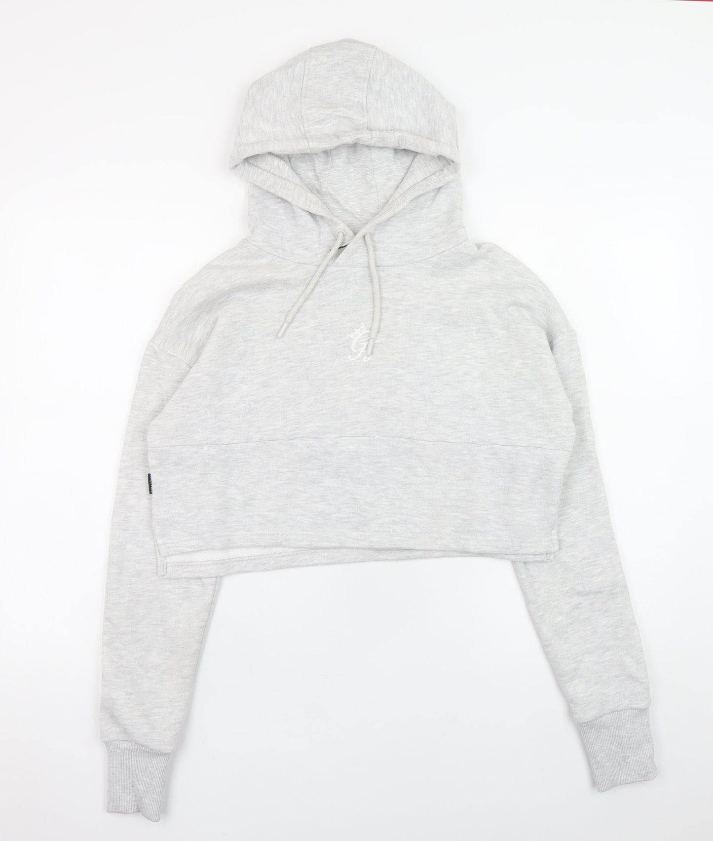 Gym King Women's Grey Cropped Pullover Hoodie Size 12