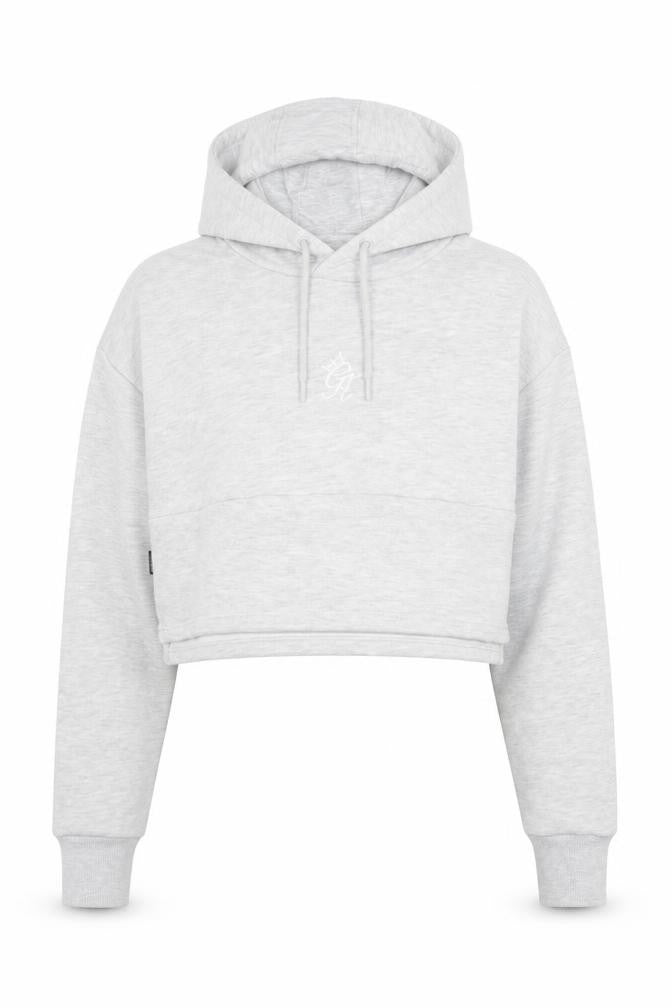 Gym King Women's Grey Cropped Pullover Hoodie Size 12
