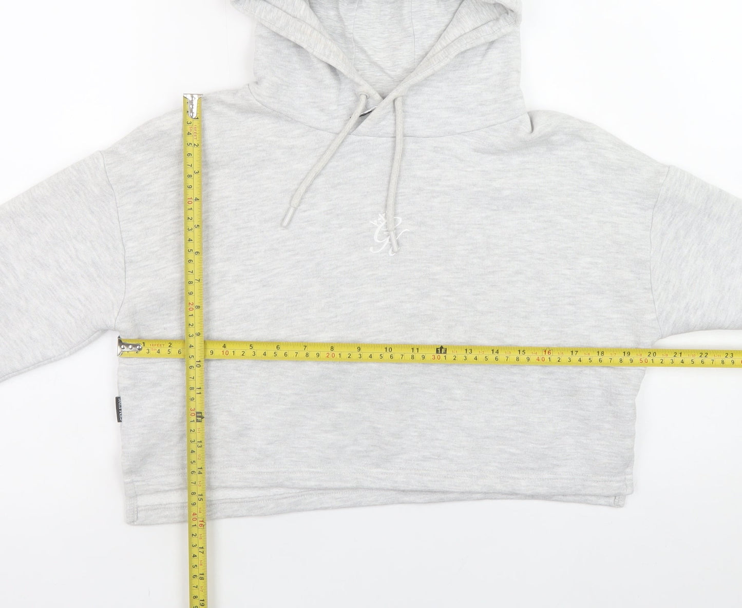 Gym King Women's Grey Cropped Pullover Hoodie Size 12