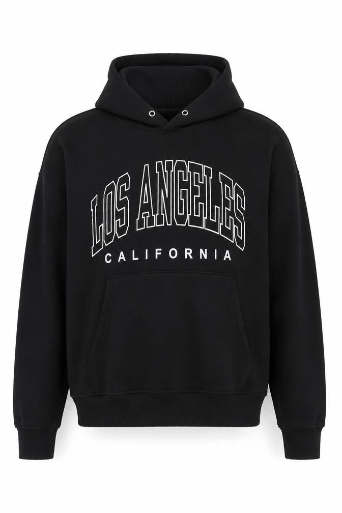 North West Men's Black 2XL Pullover Hoodie Los Angeles Graphic