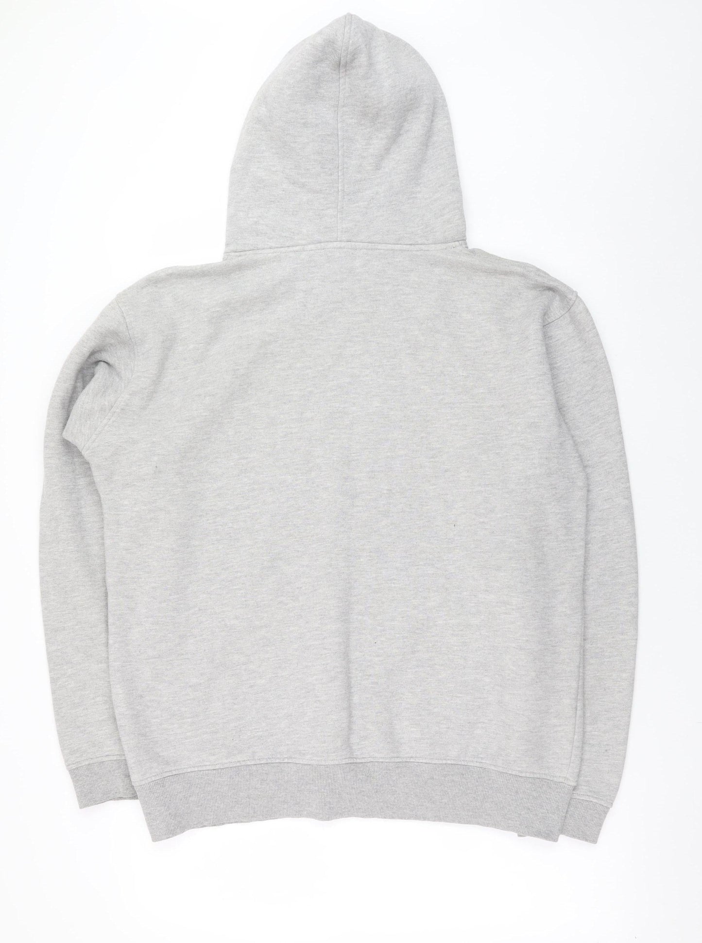 Mogul Club Mens Grey Pullover Hoodie L Regular Fit Fleece Logo