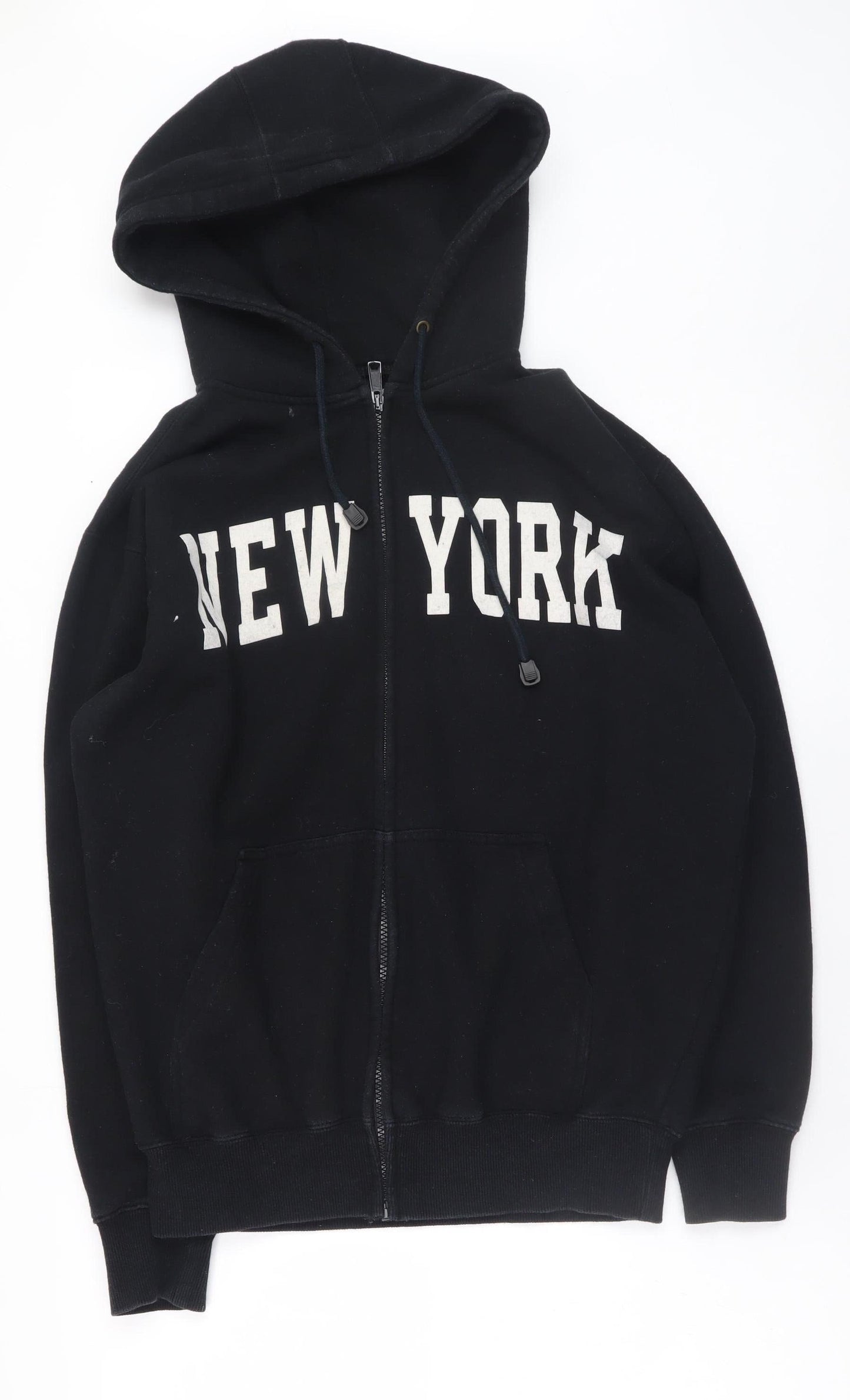 CH Apparel Men's Black Full Zip New York Hoodie Size S